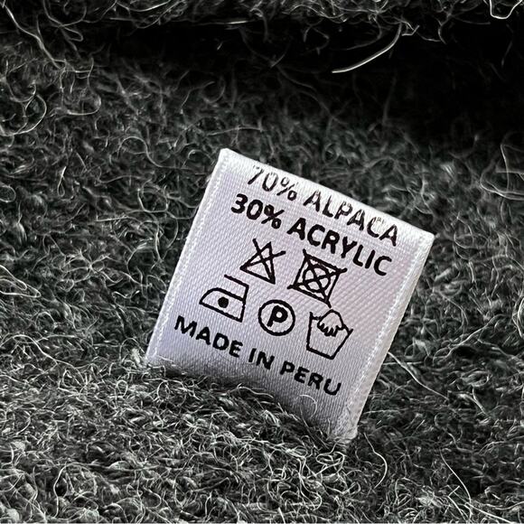 Simply Natural Grey Alpaca Acrylic Open Front Cardigan Sweater Women’s Size S-M - Picture 9 of 9